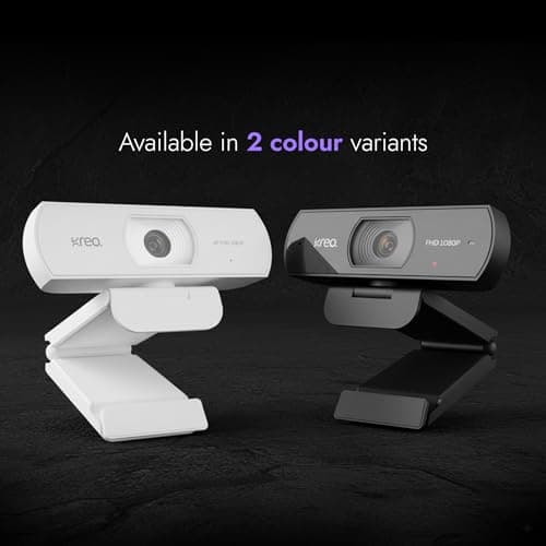 Kreo Owl Full HD 1080P 60 FPS Webcam with Auto-Focus and Built-in Dual Digital Mic, Plug and Play Setup for Video Call, Streaming, YouTube and More, Built-in Privacy Shutter with 360 Rotation (Black) 5