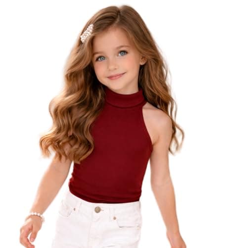 Ninas Baby Girls Solid Cotton Blend Dress Style T Shirt Top (1-2 Years, Maroon)