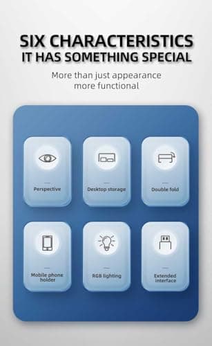 acer Ergo Multifunction Monitor & Laptop Stand Featuring RGB Lighting and a 4-Port USB Hub with Aluminum Multi Keyboard Storage Space Bar, Suitable for Both Office and Home Environments (White) 5