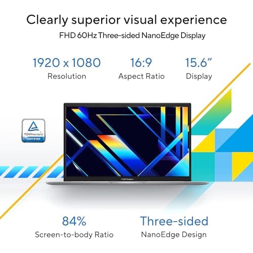 ASUS Vivobook 15, Intel Core i5-1334U, (16GB RAM/512GB SSD/15.6" FHD (1920 x 1080)/Intel Iris Xᵉ/Win 11/M365 Basic (1Year)*/Office Home 2024/Backlit Keyboard/Cool Silver/1.70 kg), X1504VA-NJ2218WS 2
