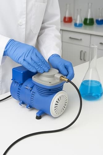 Spector Litt Laboratory Vacuum Pump for Filtration, Suction & Industrial Applications | 15 Liter Oil Free Vaccum Pump for Lab | 4