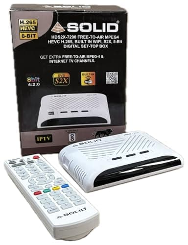 Tech-lobby Solid HDS2X-7290 S2X H.265 FTA STB with WiFi, 8 Bit HEVC, 25 Online Channels 2