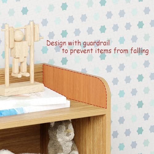 Lukzer Multipurpose 7-Section Storage Rack Bookcase | MR-008/Light Oak | Open Display Unit for Home & Workspaces (70x28x93cm) 5