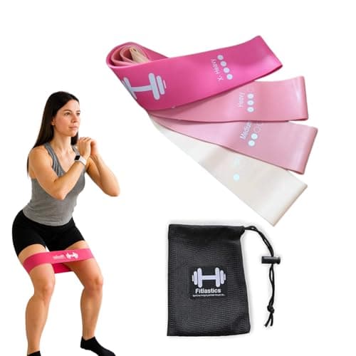 Fitlastics Resistance Loop Band Set for Squats, Hips & Glutes Heavy Workouts for Men & Women - Includes Travel Bag 2