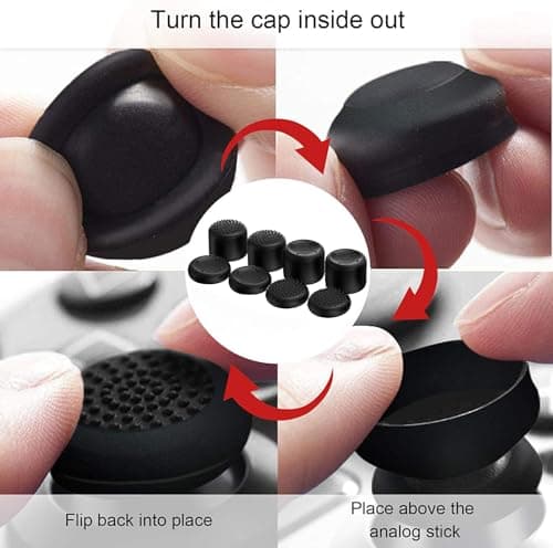 OIVO INDIA Black Dotted Design Cover for PS5 Game Controller Remote Sleeves with Black ThumbGrip Set Compatible with Sony PlayStation 5 Remote (Combo) 5