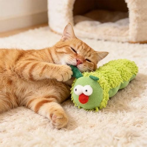 Sichumaria Cat Toys,Catnip Toys for Cats,Caterpillar Cat Toy for Indoor Cats, Chew Toy for Dental Health