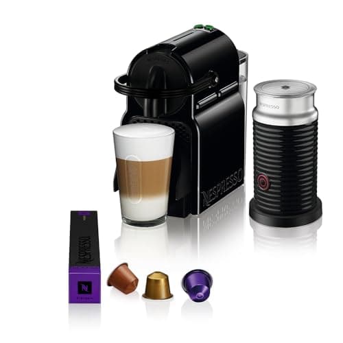 Nespresso Inissia by De’Longhi Espresso Machine with Aeroccino3 Frother EN80BAE, Black