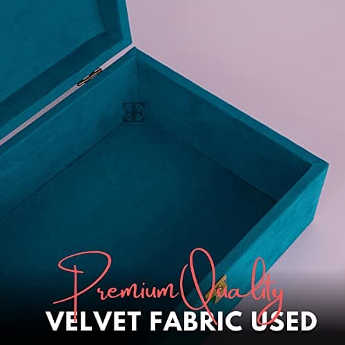 Each and Everything Luxury Classic Ornament Decorative Velvet Suede Trunk box for Gifting and Storage (Brown) | jewelry box | knick/knack | meant for alignment 3