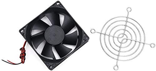 ERH India DC 12V Cooling Fan for PC Case,DC 12V DC Cooling Fan,3 Inches CPU Cooler Radiator Fan with Grill and 12v 2 Ampere Adaptor 3