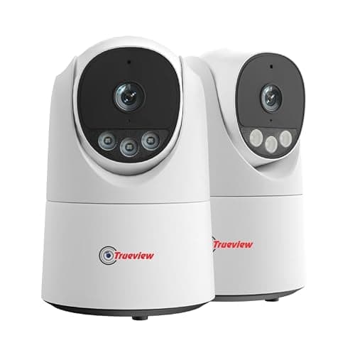 Trueview 3MP Pack of 2 Smart CCTV Wi-fi Home Security Camera with Pan Tilt 360° View, 2 Way Talk, Cloud Monitor, Motion Detect, Supports SD Card Up to 256 GB, Night Vision (3MP Robot - Pack of 2)