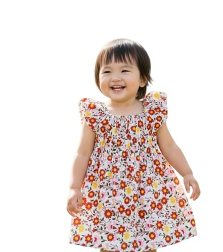 Mudgal India Creations Baby Girl Cotton Knee Length MIDI/Frock (Pack of 4 Nos.) (3-4 Years, Green Malti) 5