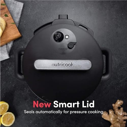 Nutricook Stainless Steel Smart Pot 2 8QT (7.7 Litre),1200W 9-in-1 Instant Programmable Electric Pressure Cooker, Slow Cooker, Rice Cooker, Steamer, Sauté Pot, Sous Vide, Smart Lid, 2-Year Warranty 3