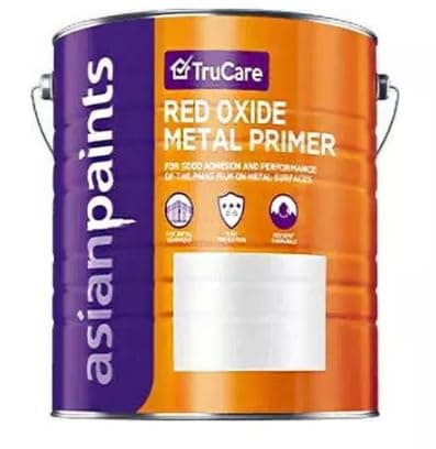 Asian Paint Metal Primer, Corrosion Resistant, for Iron and Steel Surfaces, Solvent Based,RED OXIDE,0.5LITRE