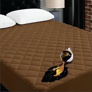 Ayka 100% Waterproof Cotton Quilted Mattress Protector King Size Breathable Hypoallergenic Noiseless Ultra Soft Fitted Bed Protector 78x36 inch Mattress/Bed Cover (Single 78x36 | 6.5x3 ft, Brown)