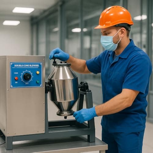 Spector Litt Double Cone Blender – 5 KG Capacity Industrial-Grade Powder Mixing Machine 2