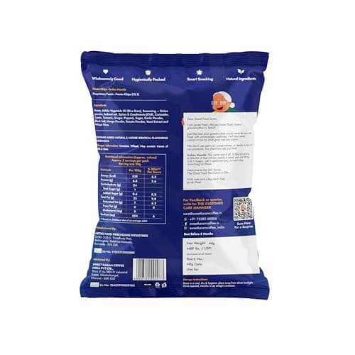 Sweet Karam Coffee Potato Chips | Indian Masala Flavor – Pack of 4 (60g each) | No Palm Oil & Preservatives | Handcrafted Crispy Potato Wafers | Authentic South Indian Crunchy Tea-Time Snack 4