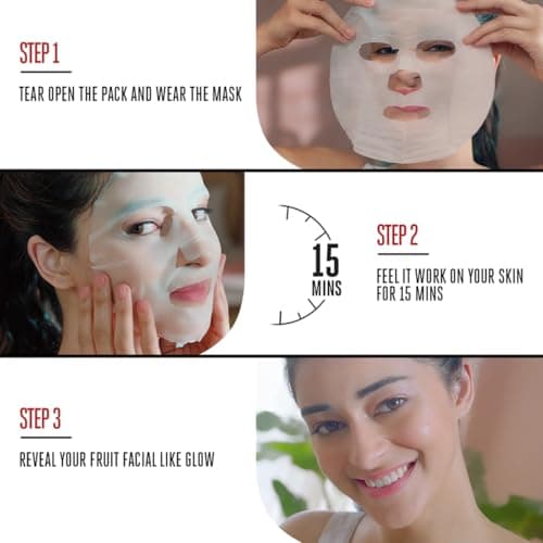 Lakme Blush & Glow Strawberry Sheet Mask|| 25 ml 3