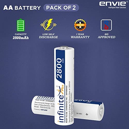 ENVIE® (2800mAh Infinite Plus 2PL) Infinite Plus AA High Capacity 2800mnAh Ni-MH Rechargeable Batter 4