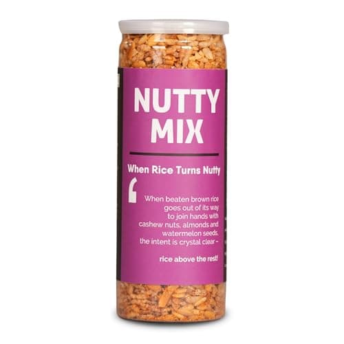 Omay Foods Nutty Mix - with Dry Fruits, 120g Jar (Pack of 2) | Healthy Snack | 100% Oil-Free | Seeds, Roasted Cashews, Almonds | Roasted Snack | Ready To Eat