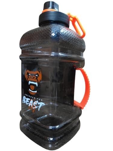 DOVEAZ® Sports Water Bottles for Office use/Protein Shaker Bottle/Gallon Water Bottle (2.2 LTR) with Mixer Ball and Strainer (BPA-Free, Unbreakable, Freezer Safe) (STRONG ORANGE) 3