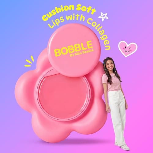 Mila Beauté Bobble Gloss Balm Phone Pod | Cushion Soft Lips with 6-Peptide Complex & Collagen | Natural Tinted Glossy Finish | Non-Sticky & Lightweight | Hydrating & Nourishing I For Dry & Chapped Lip 2
