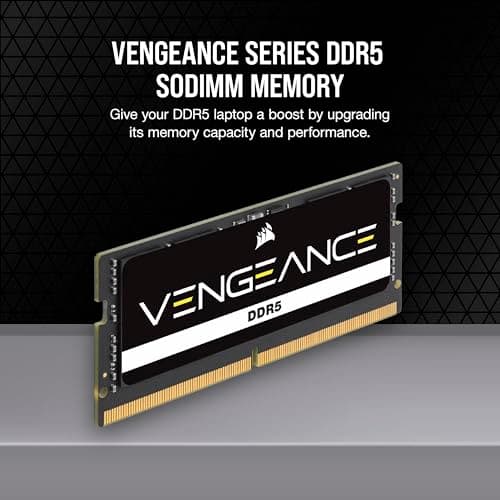 CORSAIR Vengeance SODIMM DDR5 RAM 16GB (2x8GB) 4800MHz CL40 Intel XMP iCUE Compatible Computer Memory - Black (CMSX16GX5M2A4800C40) 2