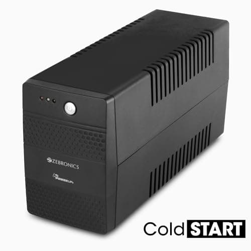 ZEBRONICS U735 600VA/360W Microcontroller Based UPS for Office Computers | Home PC with Auto Restart, Generator Compatible, Boost & Buck AVR, Built-in Protection, (Not for Routers) 3