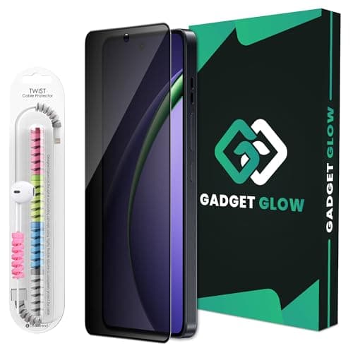 Gadget Glow Privacy Tempered Glass for Oppo K13 Turbo Pro 5G (6.8 inch) | Edge-to-Edge Full Cover | 9H Hardness Anti-Scratch Privacy Glass | Installation Kit & Cable Protector Included