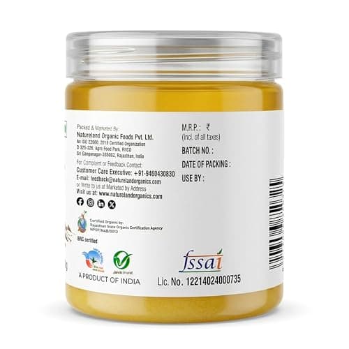 Natureland Organics Premium Cow Ghee 400 Ml - 100% Organic Indian Desi Cow Ghee 2