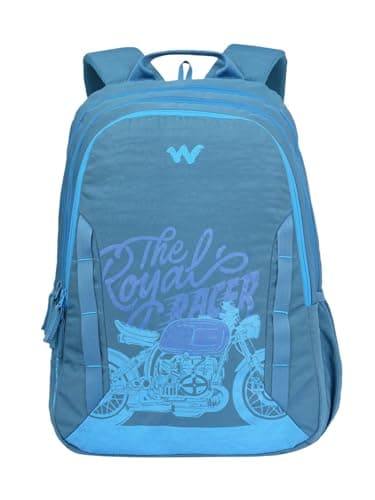 Wildcraft Motorcyle Stories 3 Compartment Laptop Backpack| 45 litre Capacity|Premium Fabric| Padded Strap| Orgainzer| Water resistant |Blue