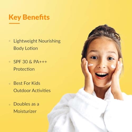 Fixderma Shadow Sunscreen SPF 30+ Lotion for Kids PA+++ | Sensitive Skin, Body & Face | Broad Spectrum Sunscreen for UVA & UVB Protection,Non Greasy & Water Resistant - 75gm 4