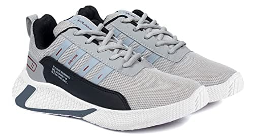 BRUTON Exclusive Trendy, Casual, Sports Shoes for Men, Running Shoes for Men (Black Grey, Size : 10)