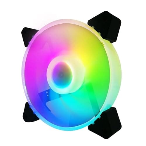 NEXSA 120mm RGB Air Cooler Fan for PC Cabinet, Low Noise 4-Pin Computer Case Cooling Fan, High Airflow RGB LED Cabinet Cooler for Gaming Desktop Computer Case & CPU Cooling – Black