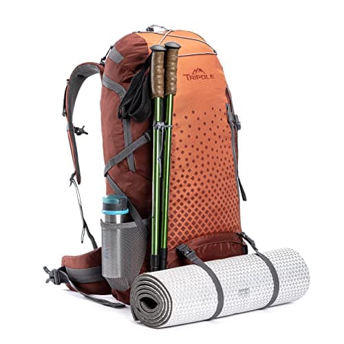 Tripole Air Trekking and Travel Rucksack with Rain Cover and Laptop Sleeve | 3 Year Warranty (Red, 46L) 4