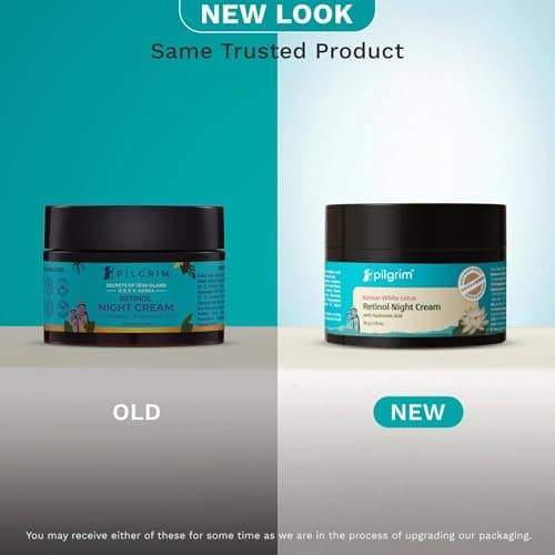 PILGRIM Korean Retinol Anti Aging Night Cream with Hyaluronic Acid & Vitamin C |Discover young, wrinkle-free & radiant skin| Anti aging cream for oily & dry skin| For Men & Women|Korean Skin Care|50gm 2