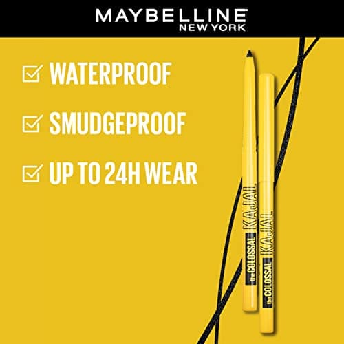 Maybelline New York Colossal Kajal, Intense Colour, Waterproof, Long lasting 24Hrs Stay, Black, 0.35g (Pack of 2) 4