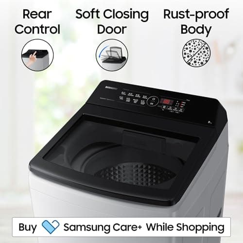 Samsung Smart Choice 8 kg, 5 star, Eco Bubble Tech, Digital Inverter Motor, Soft Closing Door, Fully-Automatic Top Load Washing Machine (WA80BG4441BGTL, Light Gray) 6