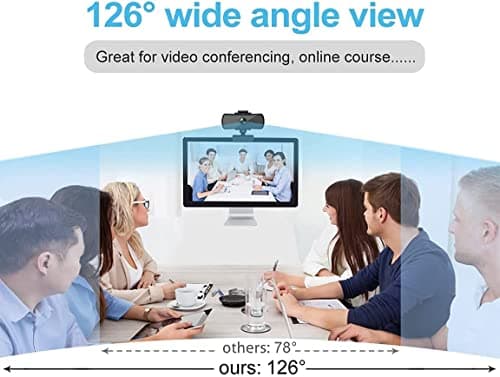 FNX®Webcam 2K HD Streaming Camera with Microphone with Privacy Shutter, for PC Video Conferencing/Calling/Gaming/Laptop/Desktop Mac 4