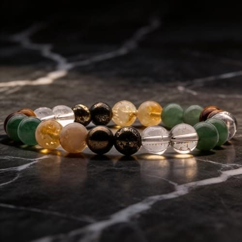Plus Value Dhan Yog Bracelet Wealth Abundance Crystal Bracelet Money Magnet Stone for Reiki Healing, Vastu, Feng Shui, Numerology for Men and Women (Beads Size 8mm, Certified)