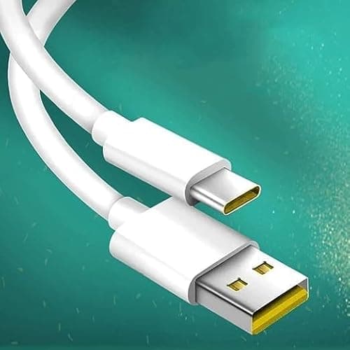 65W Charger for realme Narzo 60X 5G / 60 X Charger Original Adapter Like Quick Dash Warp Dart Flash Super Vooc Fast Charger with 1M Type C USB Data Cable (4A/6.5A, TRV50A, White) 4