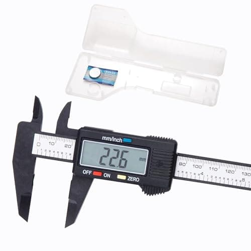 SKADIOO Electronic Digital Caliper with carry box, Plastic Vernier Caliper, Caliper Measuring Tool with Inch/Millimeter Conversion, Extra Large LCD Screen, 0-6 Inch/0-150 mm, Auto Off Featured