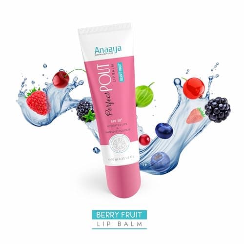 Anaaya Perfect Pout Lip Balm SPF 30 Enriched with Shea and Cocoa Butter Berry Fruit 5