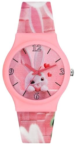 Acnos Kid's Happy Colorful Water-Resistant Durable Watch for Girls Kids Girl with Fun Designs Adjustable Strap Positive Messages Watch for Kids