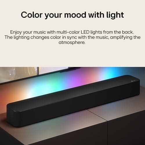 LG SF1A 30 Watts 2.0 Channel Mood Lighting, Compact Size Soundbar with Bluetooth Wireless Connectivity (Black) 4