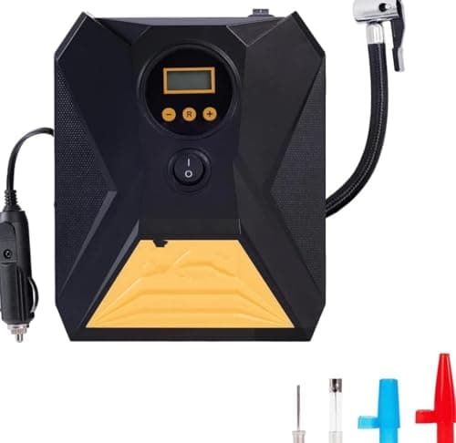 Niralasa Portable DC Digital Tyre Inflator 12V, 150 PSI with Digital Pressure Gauge & LED Light | Fast Inflation Air Compressor Pump for Car, Bike, and Sports Equipment | Compact metal