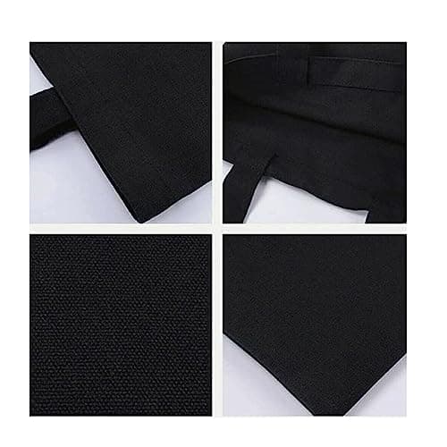 Clapcart Black Canvas Tote Bag for Women | Printed Multipurpose Cotton Zipper Bags | Cute Hand Bag for Girls (Positive Vibes Only Print) 4