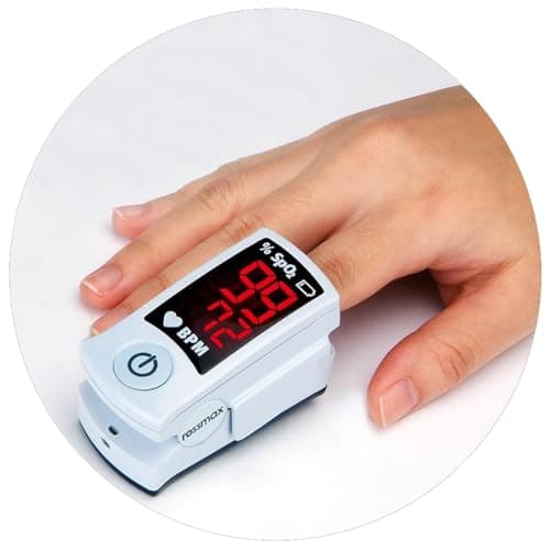 Rossmax SB100 Fingertip Pulse Oximeter With Pulse Rate Strength Indicator, Sp02 and Pulse Rate Black-Red (Black) 4