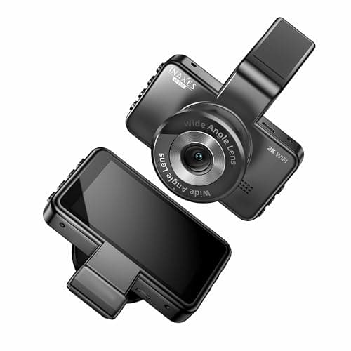 INAXES DC 202D Quad HD Dual Channel Dashcam (Front+Rear - 2026 Edition) with 3" IPS Display | F True 2K, Rear True FHD Res | 4MP Front Camera | ADAS| with | WiFi & APP Support | G-Sensor | 3
