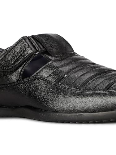 Bata Boss-Grid Men's Black Sandals - 8 UK (8516083) 5