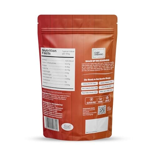 Chef Urbano Quinoa Chips Piri Piri 85g | Gluten Free | Vegan | Low GI| Crunchy Healthy Snacks | High Protein and Fiber Rich Good for Diet | Good for Kids 2